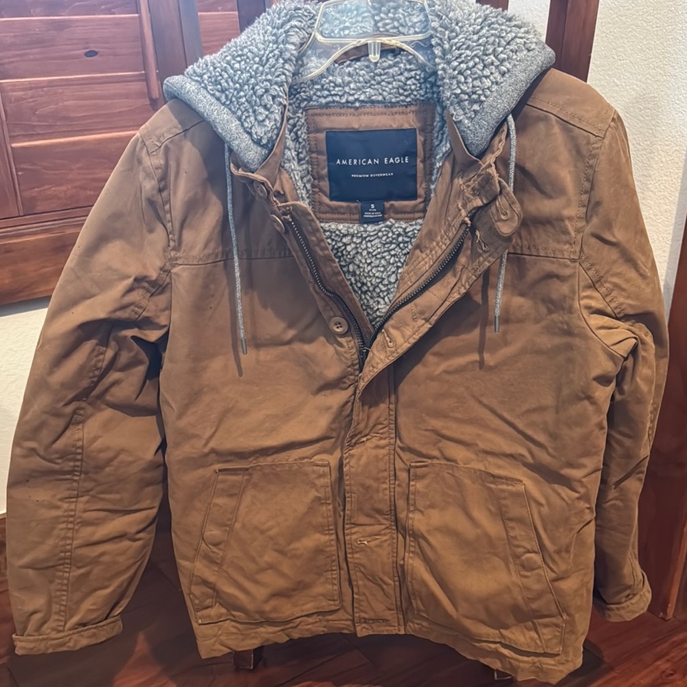 American Eagle Outfitters Military Field Jacket Brown Gray